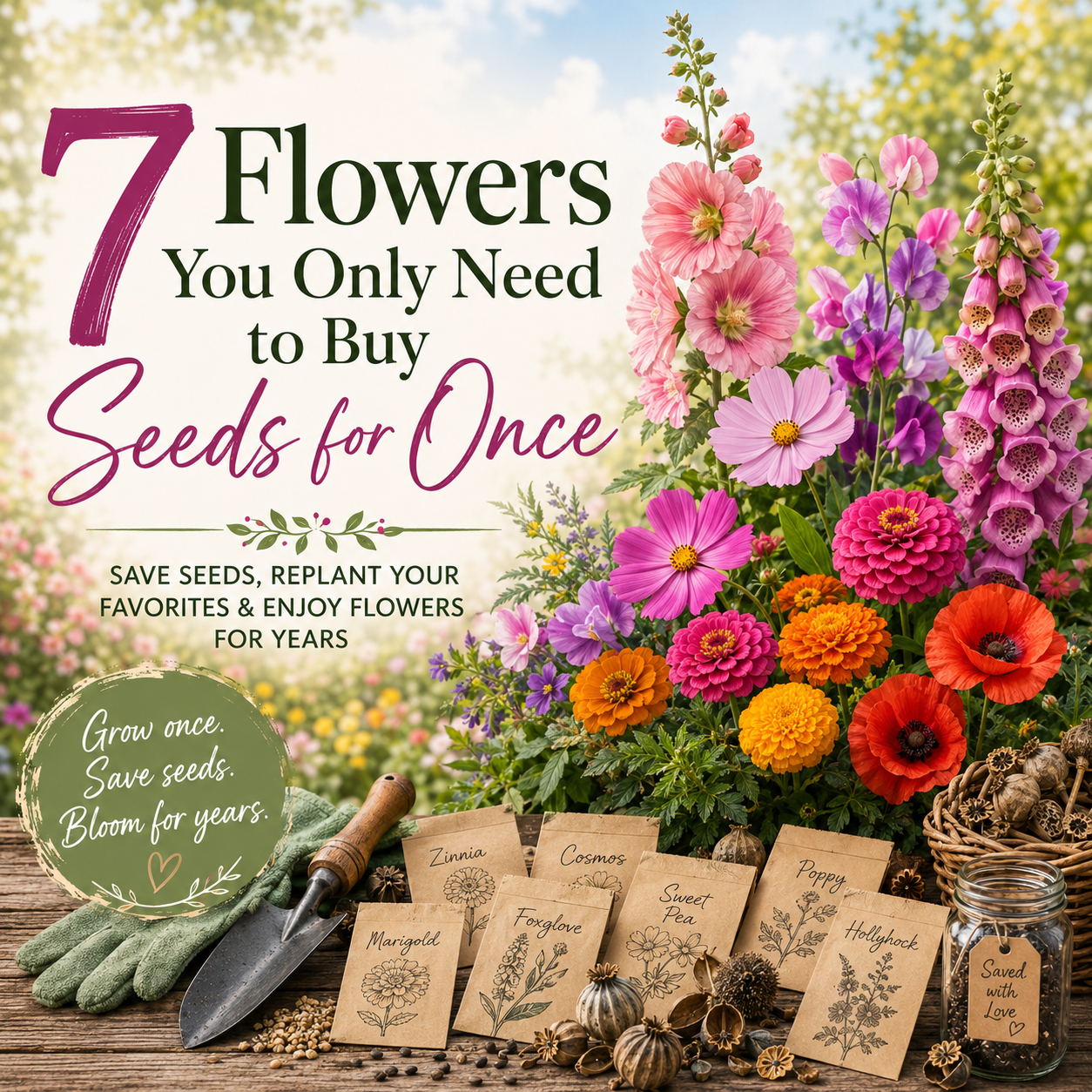 Plant Once, Save Seeds, Grow for Years: 7 Flowers to Try