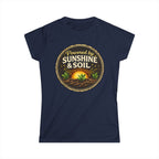 Powered by Sunshine & Soil  Vintage Garden Lovers Tee, Women's Softstyle Tee, Women’s Gardening Tee, Gardener Gift, Plant Lover T-Shirt, Garden Life Shirt