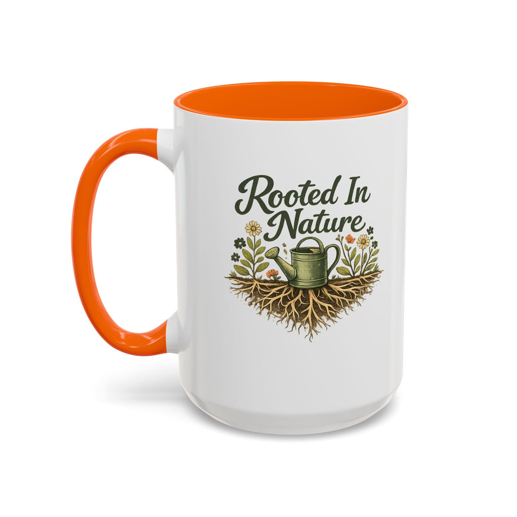 Rooted in Nature Coffee Mug, Garden Lover Coffee Mug, Gardener Gift, Plant Lover Cup, Gardening Mug