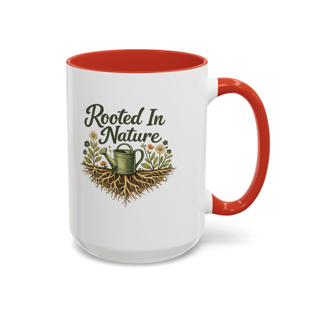 Rooted in Nature Coffee Mug, Garden Lover Coffee Mug, Gardener Gift, Plant Lover Cup, Gardening Mug