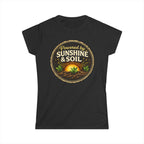 Powered by Sunshine & Soil  Vintage Garden Lovers Tee, Women's Softstyle Tee, Women’s Gardening Tee, Gardener Gift, Plant Lover T-Shirt, Garden Life Shirt