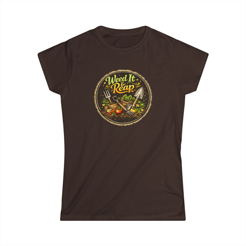 Weed It & Reap Vintage Garden Lovers Tee, Women's Softstyle Tee, Women’s Gardening Tee, Gardener Gift, Plant Lover T-Shirt, Garden Life Shirt