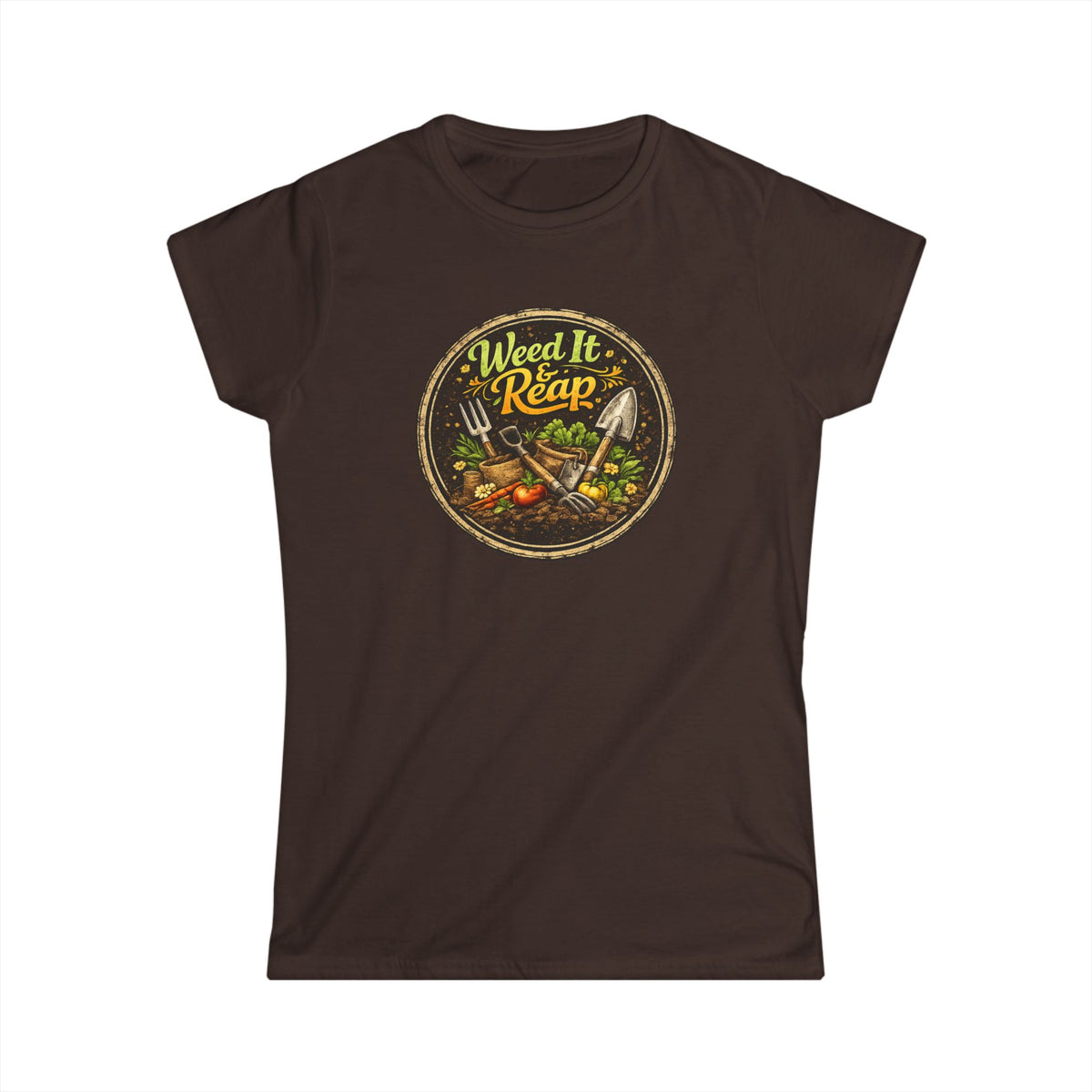 Weed It & Reap Vintage Garden Lovers Tee, Women's Softstyle Tee, Women’s Gardening Tee, Gardener Gift, Plant Lover T-Shirt, Garden Life Shirt