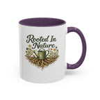 Rooted in Nature Coffee Mug, Garden Lover Coffee Mug, Gardener Gift, Plant Lover Cup, Gardening Mug