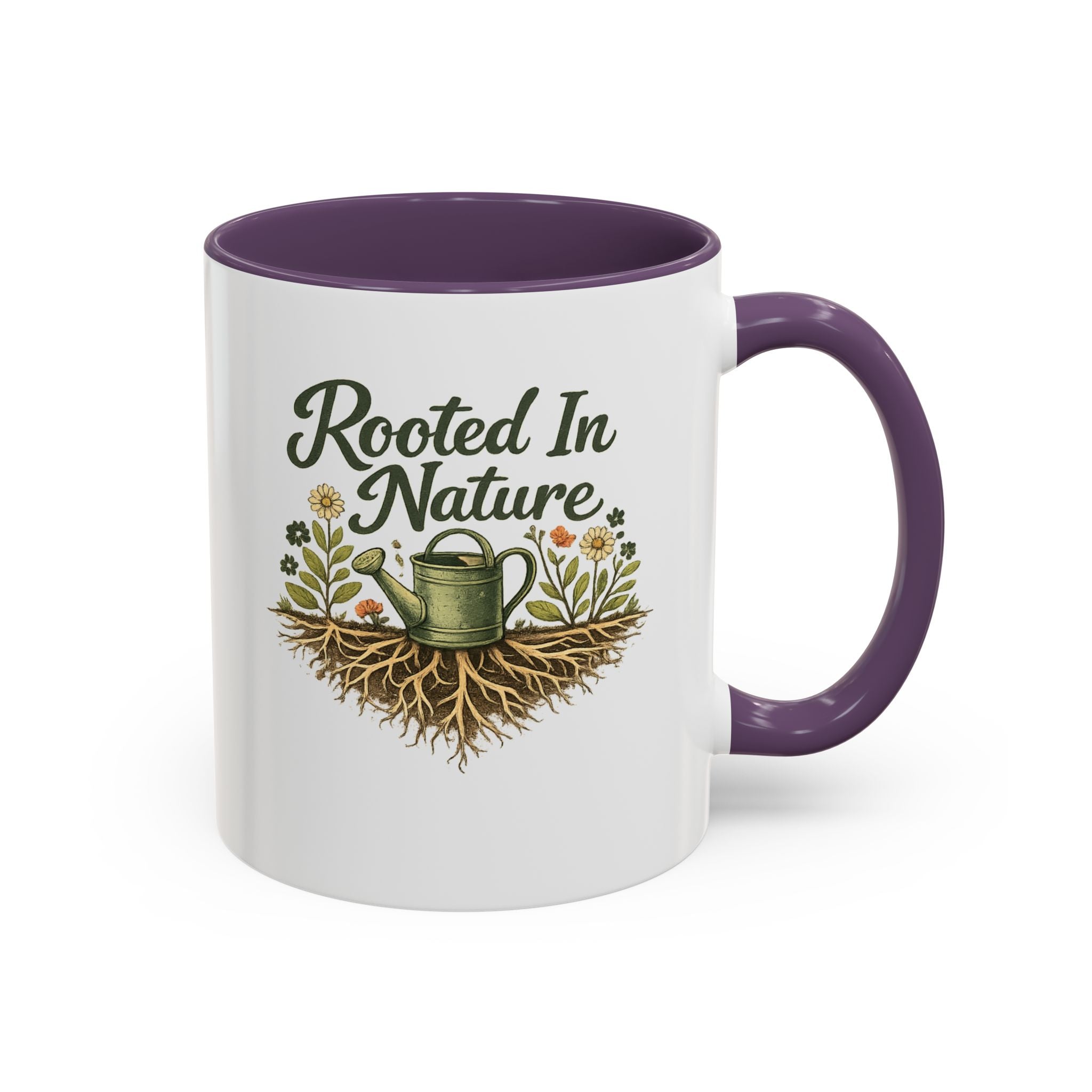 Rooted in Nature Coffee Mug, Garden Lover Coffee Mug, Gardener Gift, Plant Lover Cup, Gardening Mug