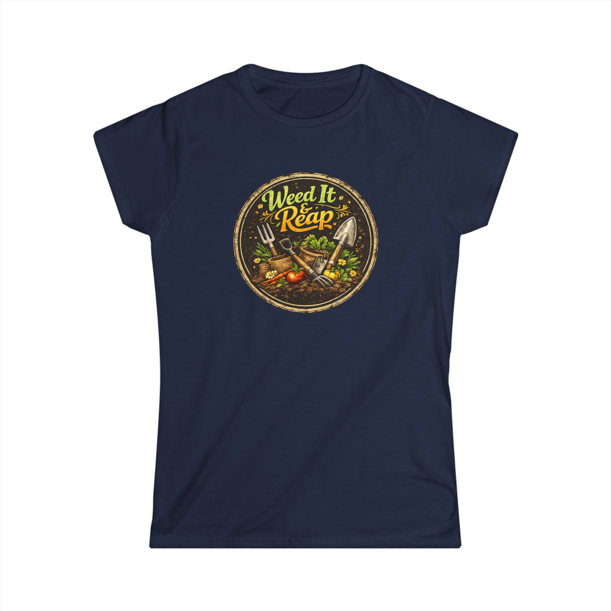 Weed It & Reap Vintage Garden Lovers Tee, Women's Softstyle Tee, Women’s Gardening Tee, Gardener Gift, Plant Lover T-Shirt, Garden Life Shirt