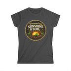 Powered by Sunshine & Soil  Vintage Garden Lovers Tee, Women's Softstyle Tee, Women’s Gardening Tee, Gardener Gift, Plant Lover T-Shirt, Garden Life Shirt