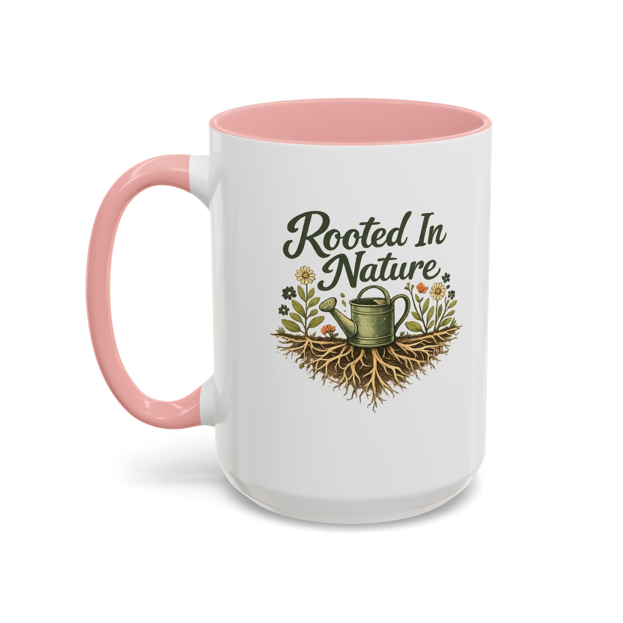 Rooted in Nature Coffee Mug, Garden Lover Coffee Mug, Gardener Gift, Plant Lover Cup, Gardening Mug