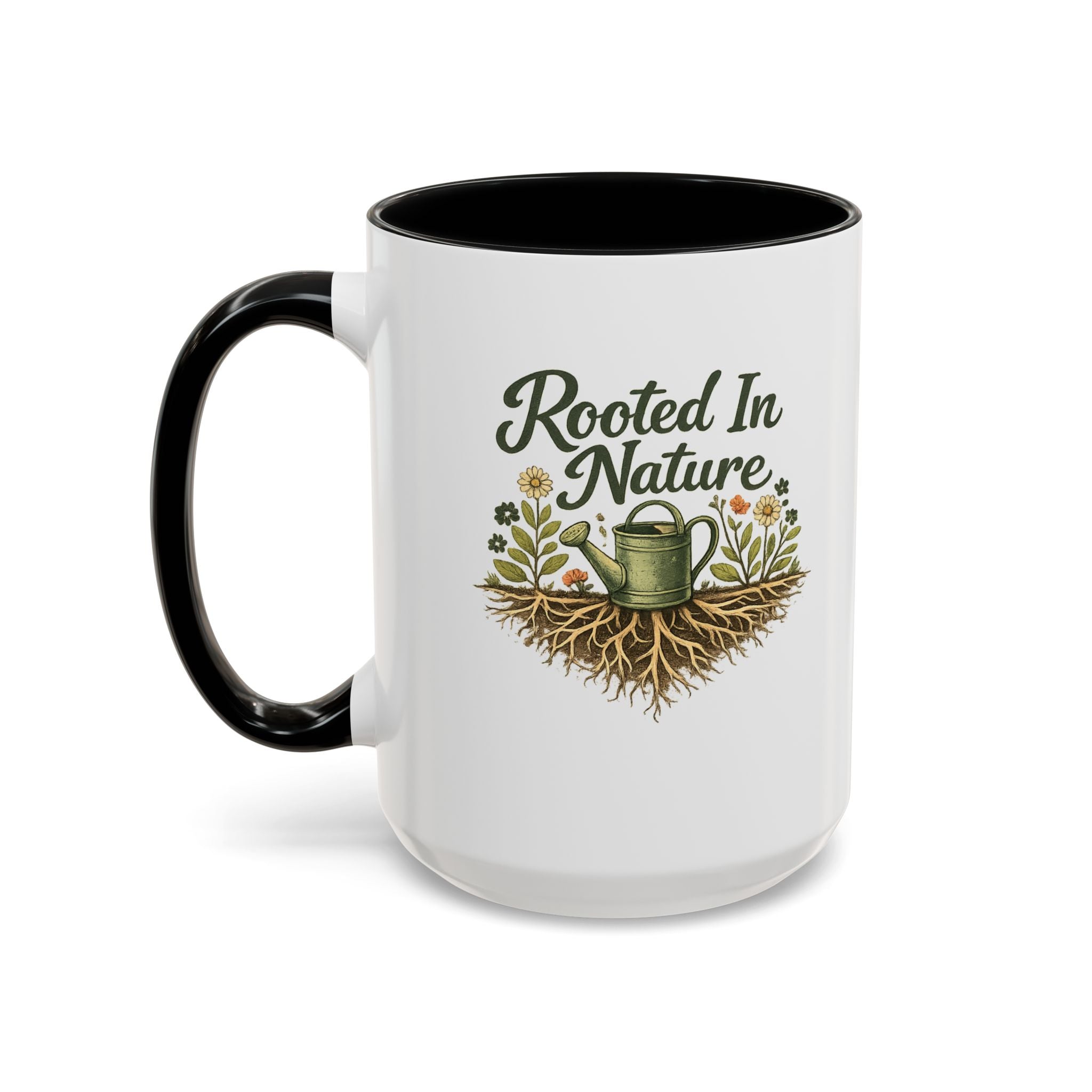 Rooted in Nature Coffee Mug, Garden Lover Coffee Mug, Gardener Gift, Plant Lover Cup, Gardening Mug