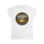 Powered by Sunshine & Soil  Vintage Garden Lovers Tee, Women's Softstyle Tee, Women’s Gardening Tee, Gardener Gift, Plant Lover T-Shirt, Garden Life Shirt