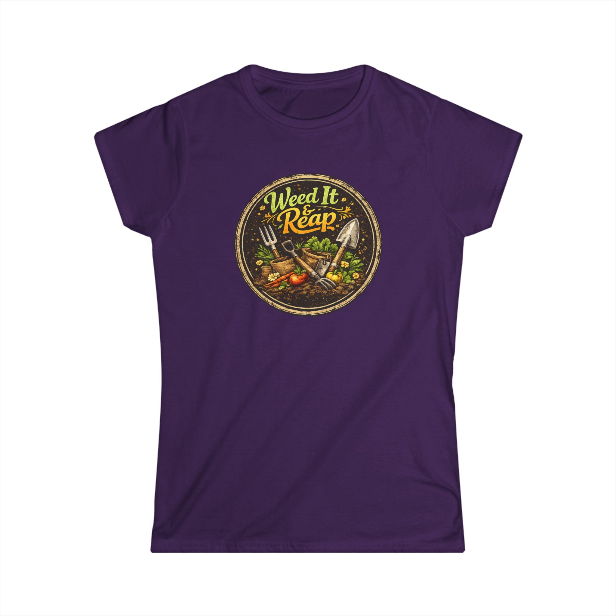 Weed It & Reap Vintage Garden Lovers Tee, Women's Softstyle Tee, Women’s Gardening Tee, Gardener Gift, Plant Lover T-Shirt, Garden Life Shirt