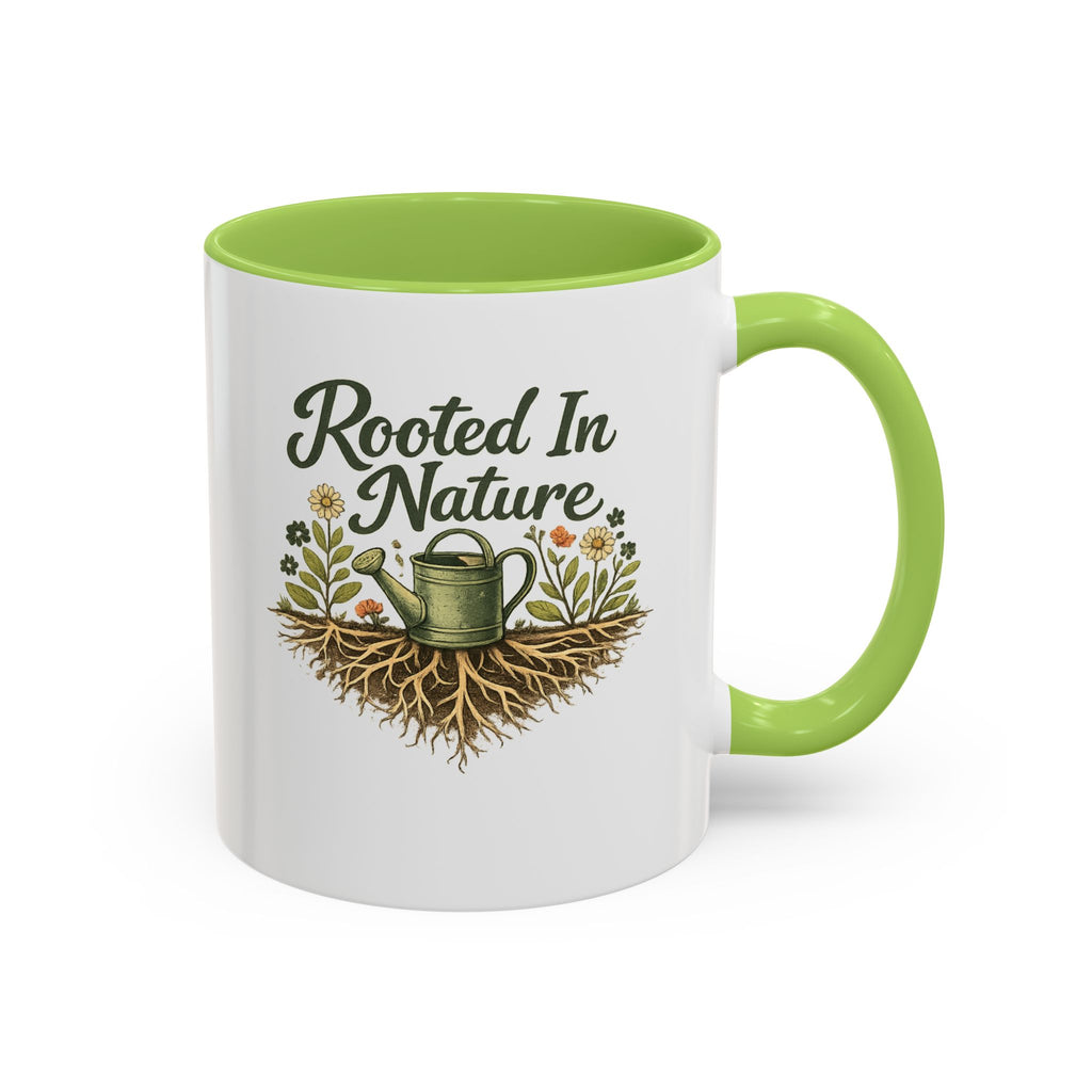 Rooted in Nature Coffee Mug, Garden Lover Coffee Mug, Gardener Gift, Plant Lover Cup, Gardening Mug