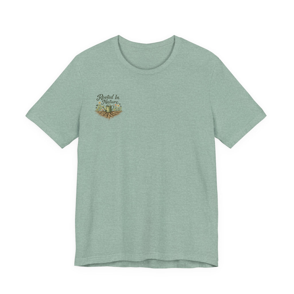 Rooted In Nature Garden Lovers Tee, Women's Softstyle Tee, Women’s Gardening Tee, Gardener Gift, Plant Lover T-Shirt, Garden Life Shirt