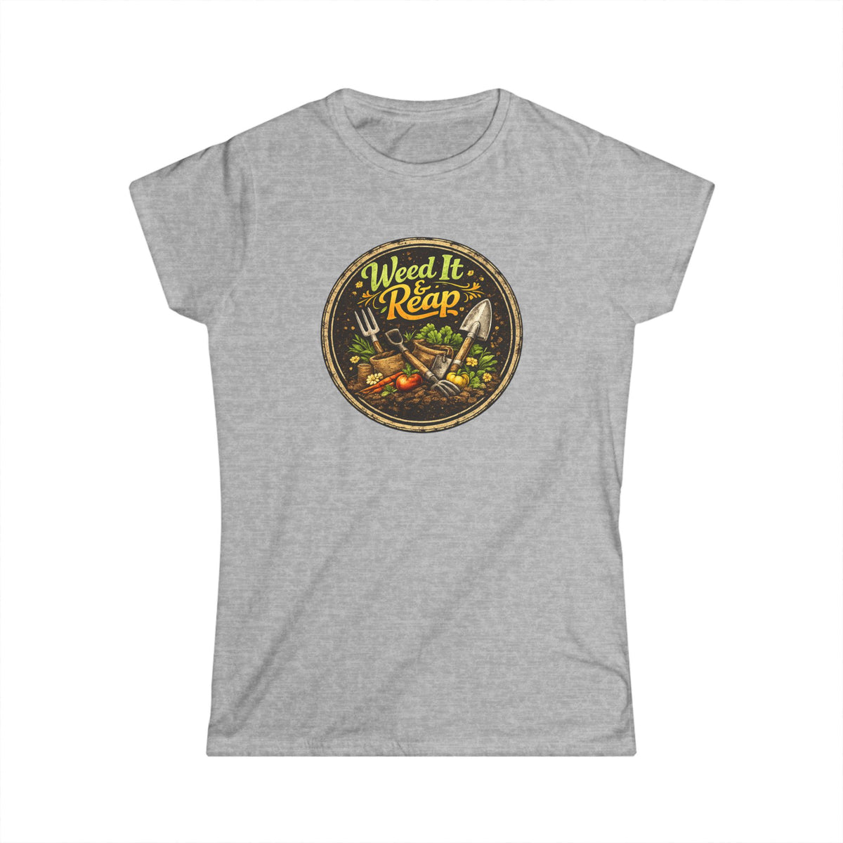 Weed It & Reap Vintage Garden Lovers Tee, Women's Softstyle Tee, Women’s Gardening Tee, Gardener Gift, Plant Lover T-Shirt, Garden Life Shirt