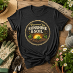 Powered by Sunshine & Soil  Vintage Garden Lovers Tee, Women's Softstyle Tee, Women’s Gardening Tee, Gardener Gift, Plant Lover T-Shirt, Garden Life Shirt