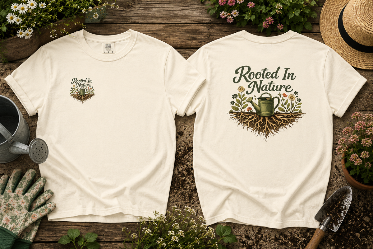 Rooted In Nature Garden Lovers Tee, Women's Softstyle Tee, Women’s Gardening Tee, Gardener Gift, Plant Lover T-Shirt, Garden Life Shirt