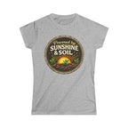 Powered by Sunshine & Soil  Vintage Garden Lovers Tee, Women's Softstyle Tee, Women’s Gardening Tee, Gardener Gift, Plant Lover T-Shirt, Garden Life Shirt