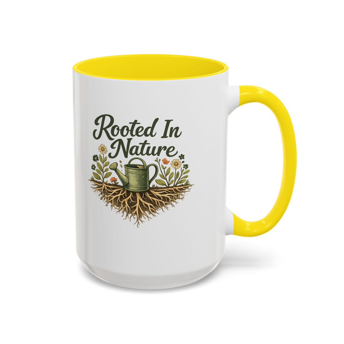 Rooted in Nature Coffee Mug, Garden Lover Coffee Mug, Gardener Gift, Plant Lover Cup, Gardening Mug