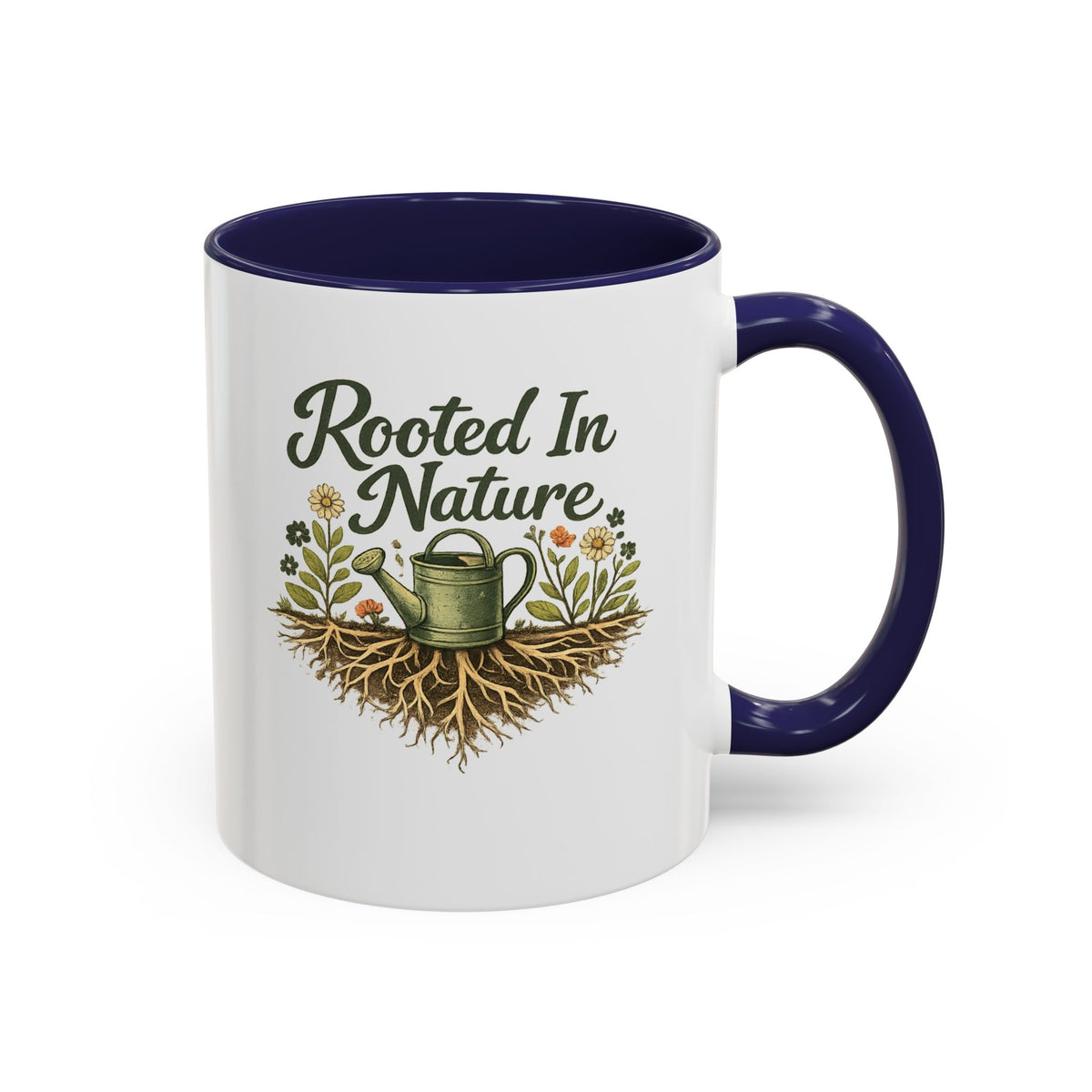 Rooted in Nature Coffee Mug, Garden Lover Coffee Mug, Gardener Gift, Plant Lover Cup, Gardening Mug