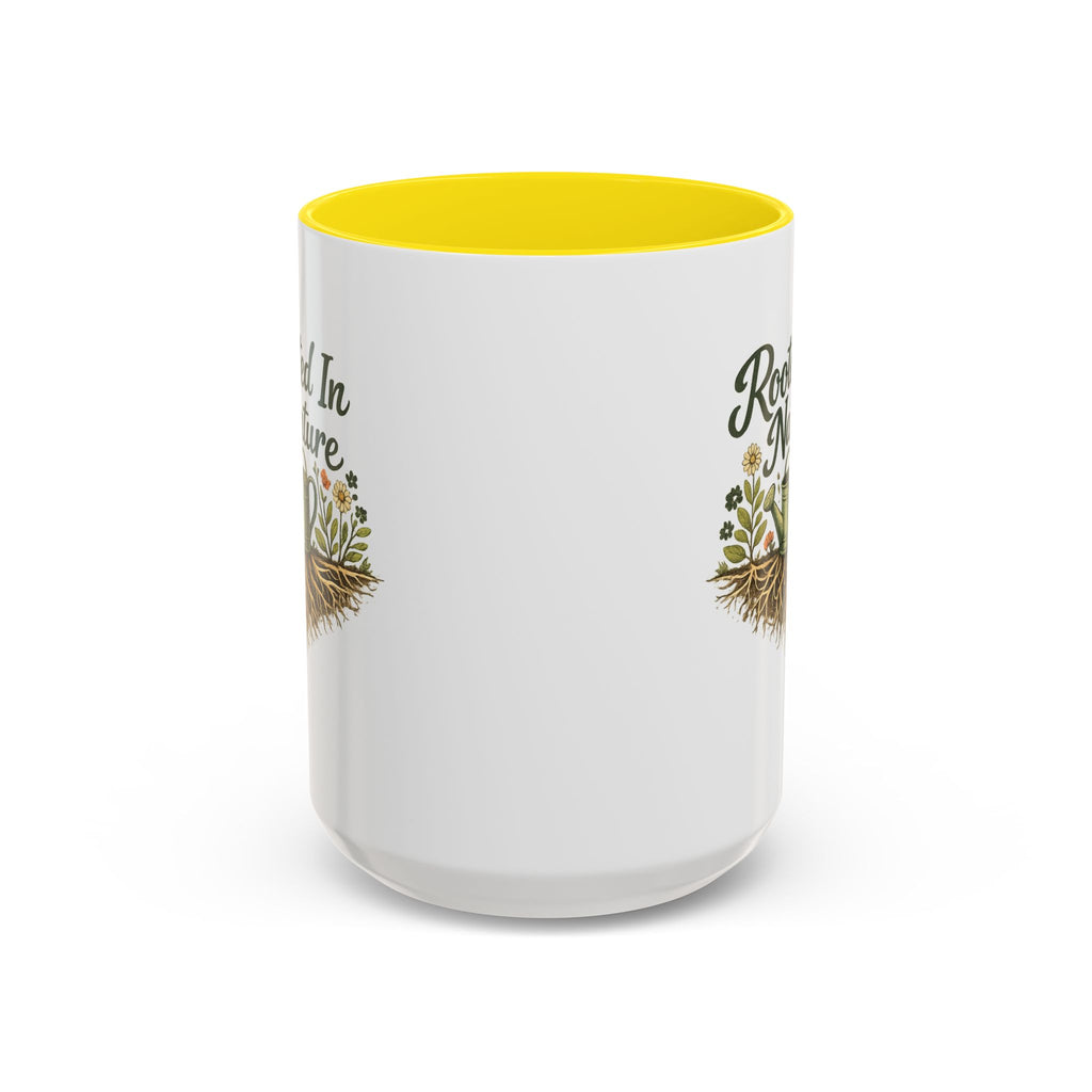 Rooted in Nature Coffee Mug, Garden Lover Coffee Mug, Gardener Gift, Plant Lover Cup, Gardening Mug
