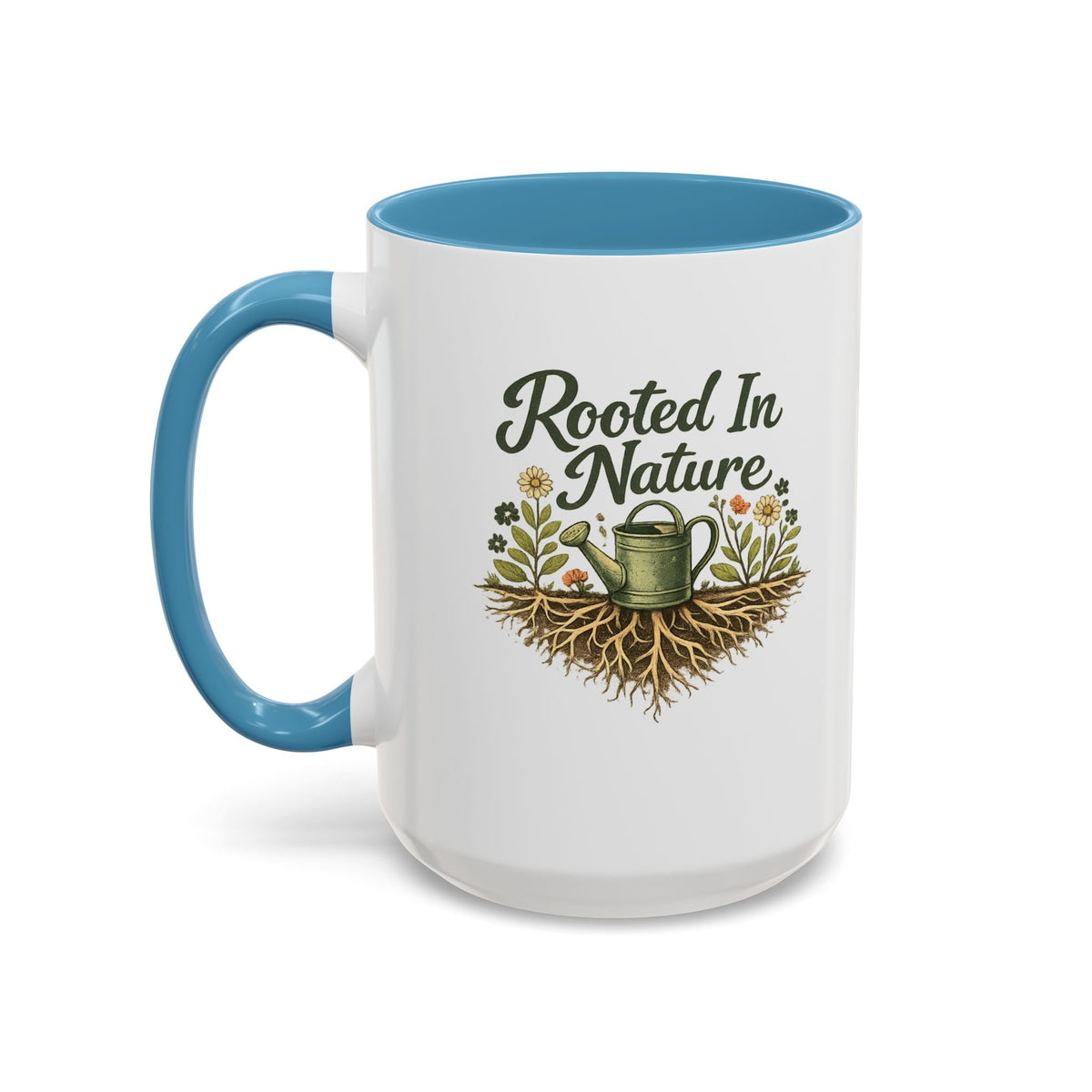 Rooted in Nature Coffee Mug, Garden Lover Coffee Mug, Gardener Gift, Plant Lover Cup, Gardening Mug