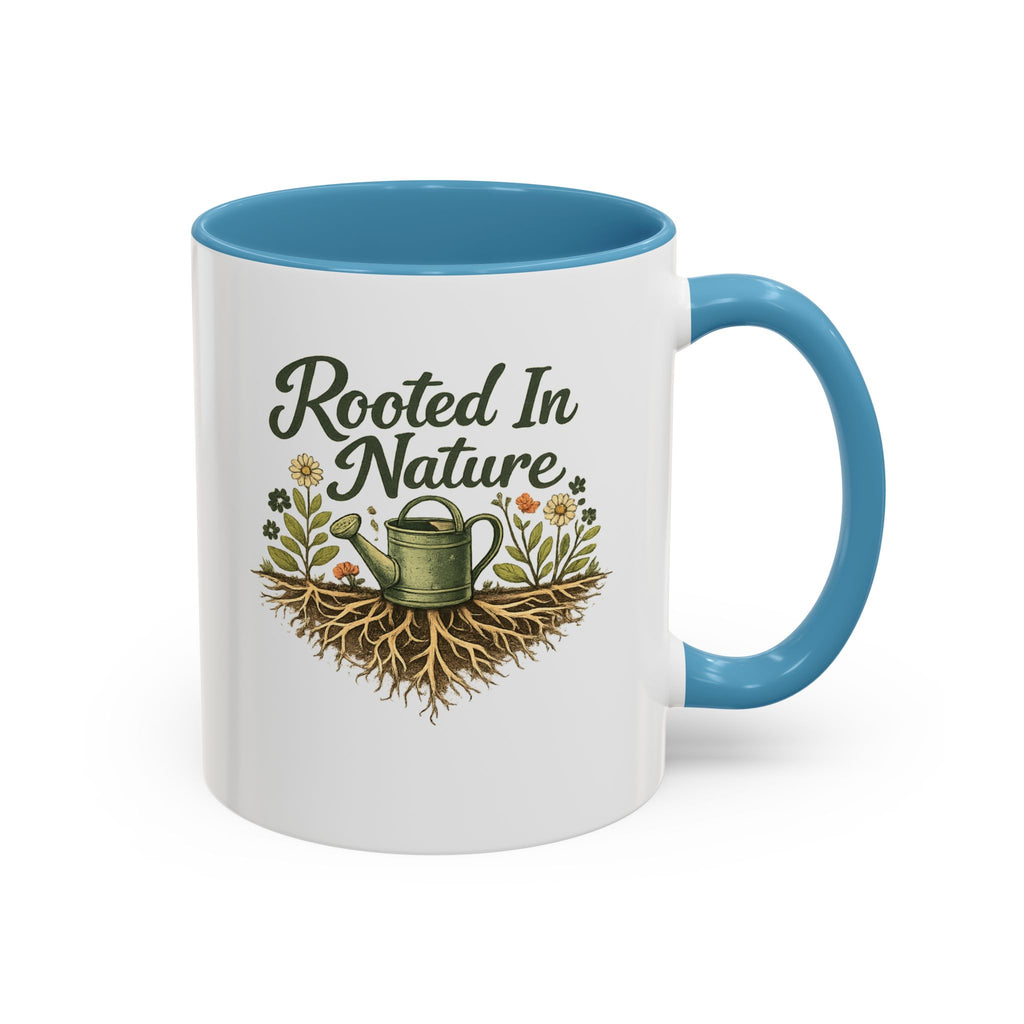 Rooted in Nature Coffee Mug, Garden Lover Coffee Mug, Gardener Gift, Plant Lover Cup, Gardening Mug