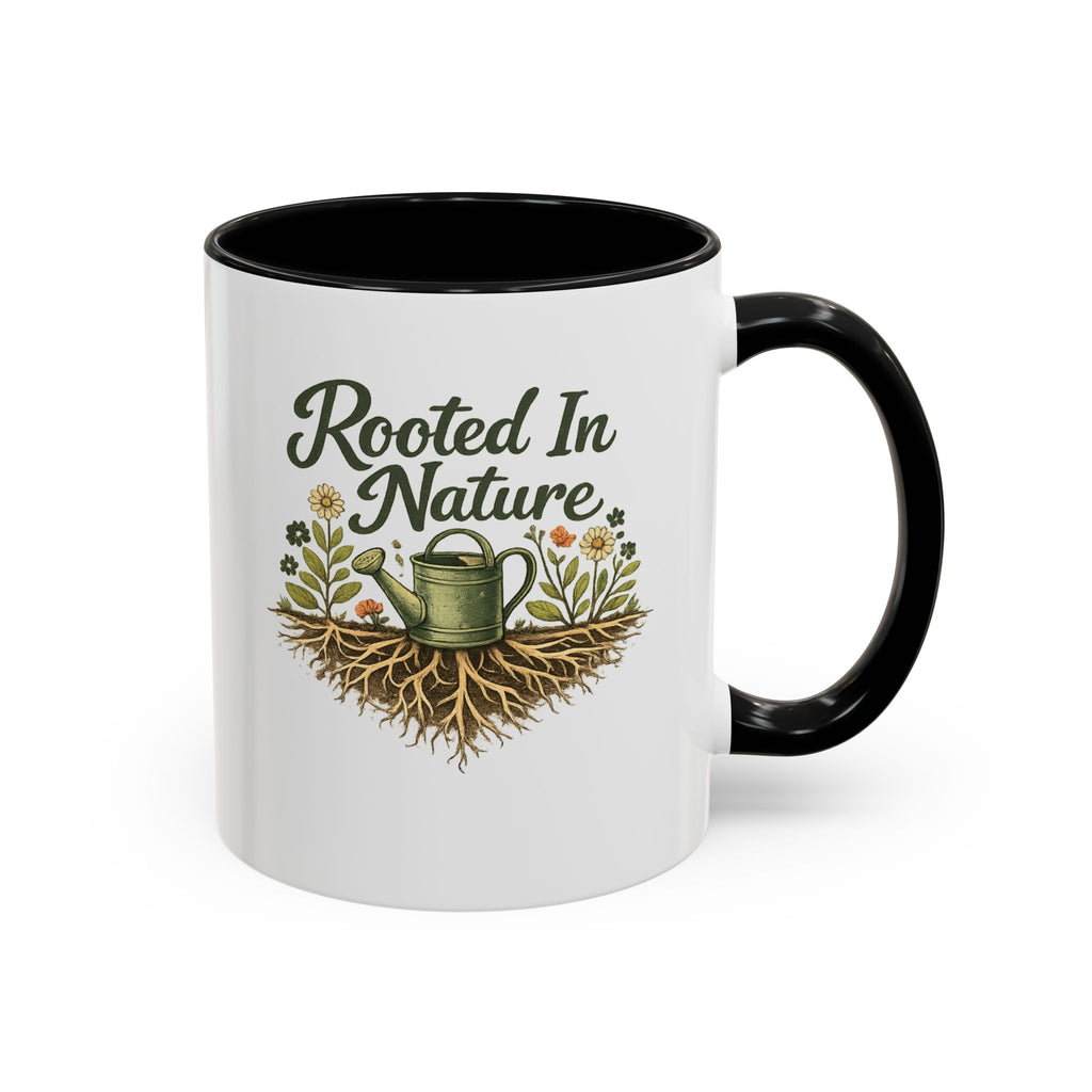 Rooted in Nature Coffee Mug, Garden Lover Coffee Mug, Gardener Gift, Plant Lover Cup, Gardening Mug