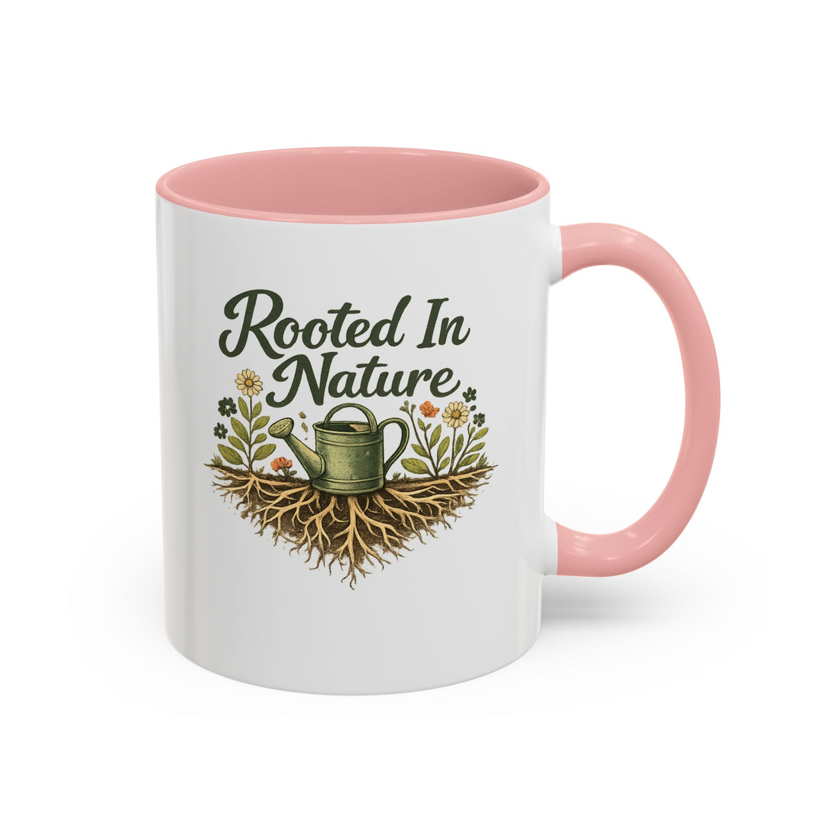 Rooted in Nature Coffee Mug, Garden Lover Coffee Mug, Gardener Gift, Plant Lover Cup, Gardening Mug